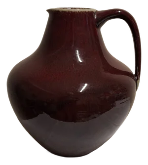 Mid-Century Ceramic Vase in the Shape of a Jug with a Red-Brown Oxblood Glaze by Peter Delius for Hamelner Töpferei, 1960s
