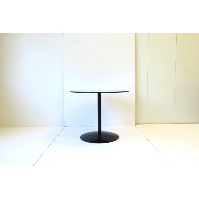 Contemporary Minimalist Black Side Drinks Table For Sale - Image 3 of 13