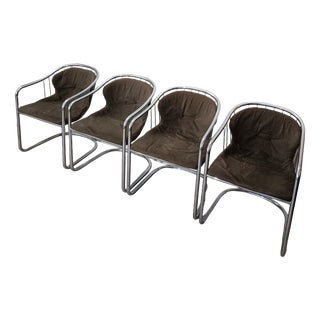 Series S Cantilever Chairs by Gastone Rinaldi for Rima, 1970s, Set of 4 For Sale