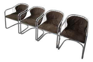 Series S Cantilever Chairs by Gastone Rinaldi for Rima, 1970s, Set of 4