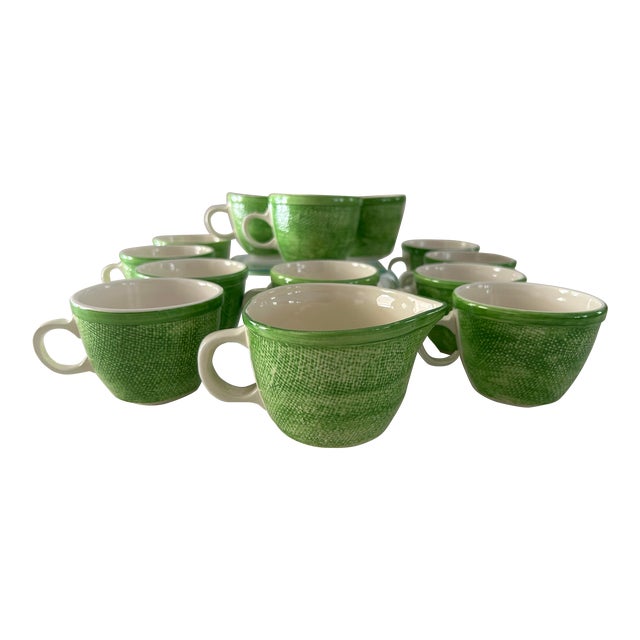 1970s Stangl Coffee Mugs & Creamer -Set of 13 For Sale