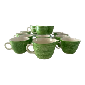 1970s Stangl Coffee Mugs & Creamer -Set of 13