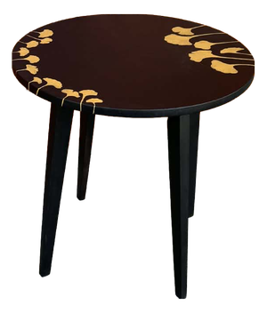 Black Hand-Painted Side Table, 1960s