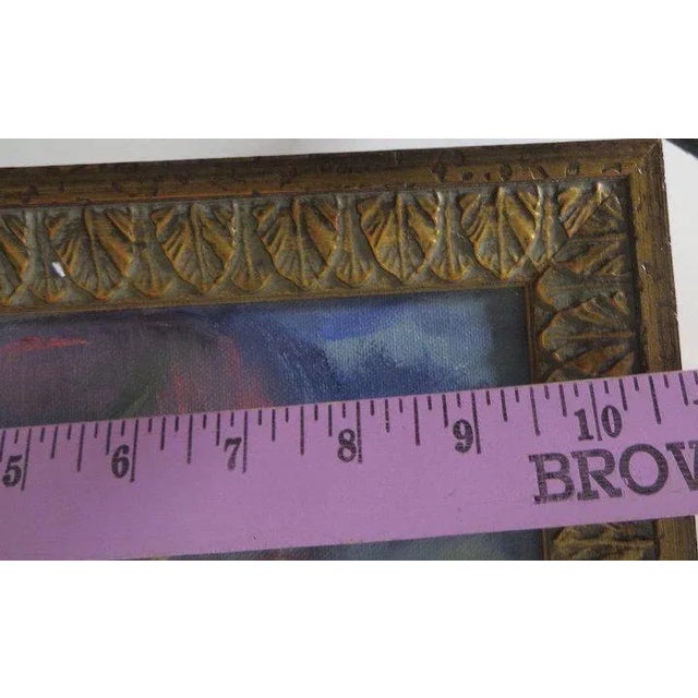 Navy Blue Late 20th Century Floral Still Life Oil Painting by Gregg Russell, Framed For Sale - Image 8 of 9