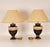1980s Vintage French Table Lamp Black Gold Vase Lamps Ceramic a Pair For Sale - Image 5 of 11