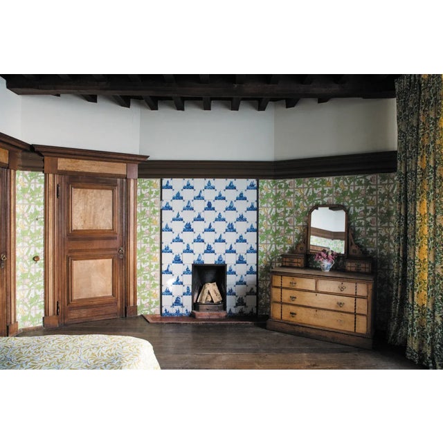 English Morris & Co Trellis Wallpaper in Summer Yellow For Sale - Image 3 of 3