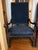 Beautiful Pair of Vintage Carved Wood Velvet Armchairs A striking pair of large, substantial vintage armchairs featuring...