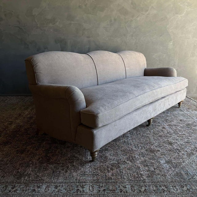 Modern English Sofa in 100% Hemp Ecorcé With Down Cushion For Sale - Image 4 of 11