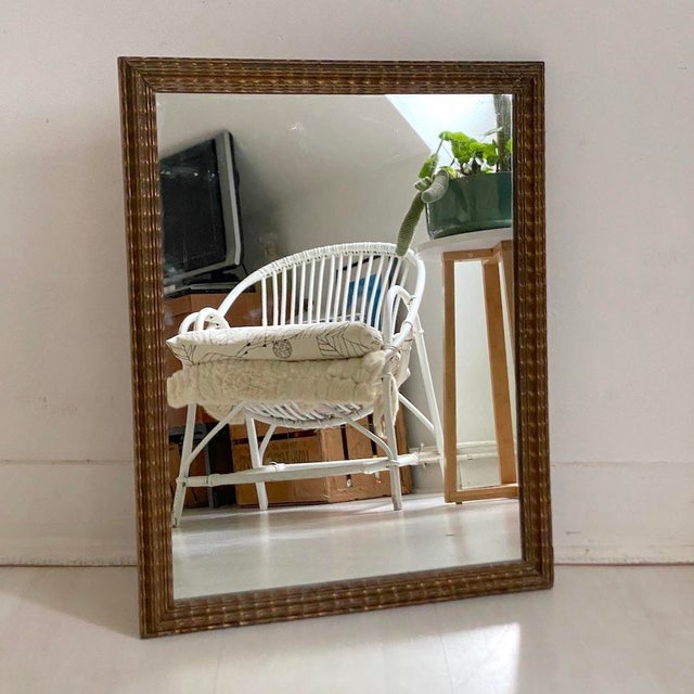 Vintage Mirror in Wooden Frame, 1930 For Sale - Image 9 of 9