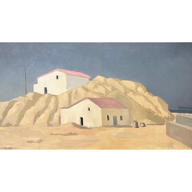 Alexandre De Spengler, Villajoyosa, Spain, Oil on Masonite, 1967 For Sale - Image 14 of 14