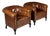 Vintage Club Chairs in Sheepskin Leather, Set of 2 For Sale
