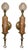 Melted Wax Candlestick Style Wall Sconces, 1930s, Set of 2 For Sale