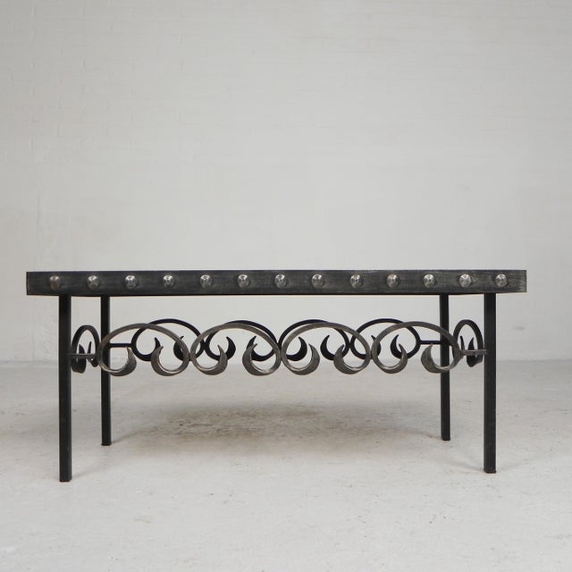 1960s Mid-Century Brutalist Tile Table with 10 Tiles and Steel Frame, 1960s For Sale - Image 5 of 18