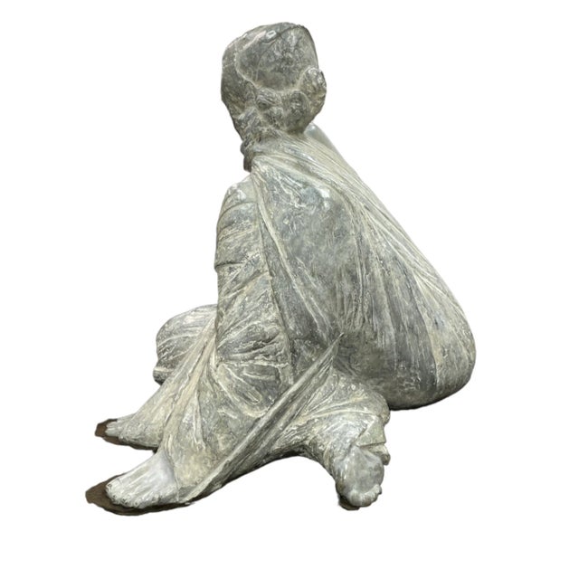 1980s Bronze Figurative Sculpture "Rebecca" by R. Basikn For Sale - Image 5 of 7