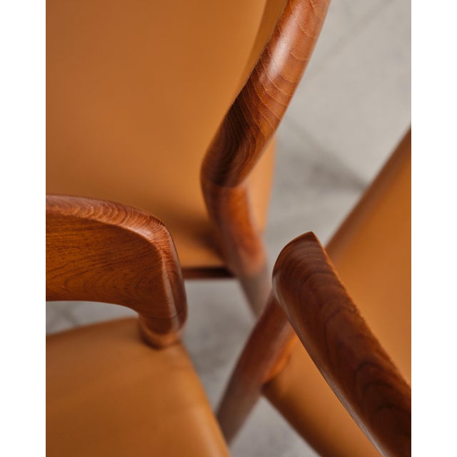 Mid-Century Danish Model 75 Dining Chairs in Teak by Niels Møller for J.L. Møllers, 1950s, Set of 4 For Sale - Image 14 of 17