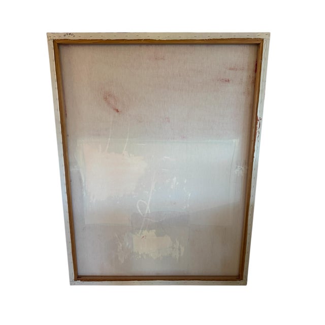 1980s Large-Scale Contemporary Abstract Painting, Warm Terracotta & Neutral Tones, 46” X 60” by Jack Compton For Sale - Image 4 of 6