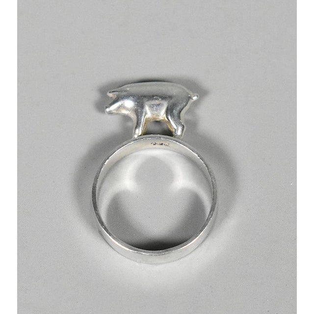 Miniature Silver Pigs & Wild Boar, 1990s, Set of 6 For Sale - Image 6 of 17