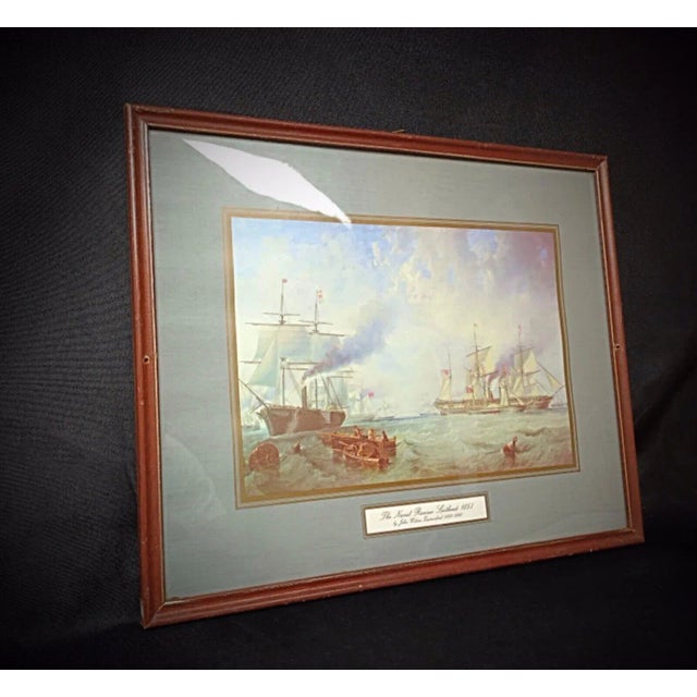Mid 20th Century Framed Print "The Naval Review Spithead" by John Wilson For Sale - Image 4 of 7
