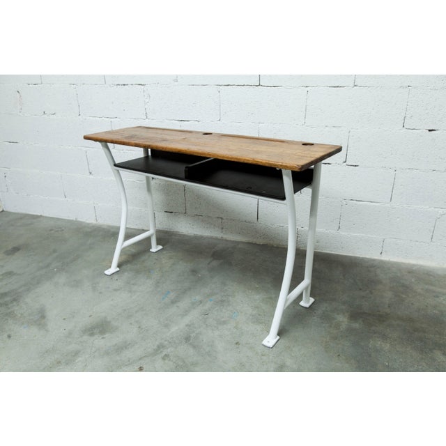 1960s Wooden School Desk, 1960s For Sale - Image 5 of 18