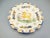 Early 20th-Century French Moustiers plate with unicorn. This lovely lobed faience plate is hand painted with a yellow and...