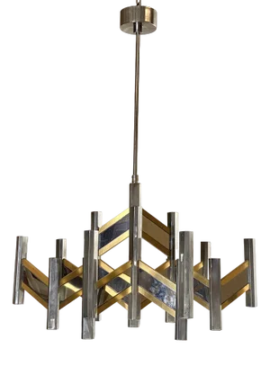 Concorde Model Chandelier by Gaetano Sciolari, 1970s