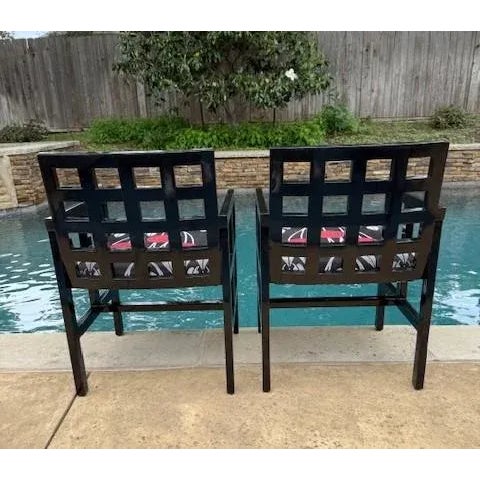 Brickel Associates Pair of Vintage Model 1515 Armchairs by Ward Bennett for Brickel Associates, Inc. For Sale - Image 4 of 9