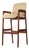Bar Stool designed by Benny Linden in rich Teak and Original Tweed For Sale