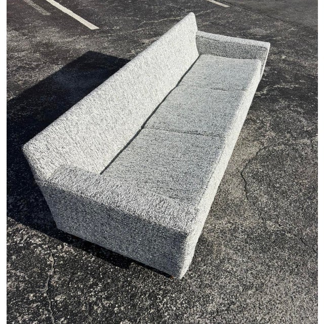 Cream Restored Mid Century Sofa For Sale - Image 8 of 13