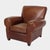 Brown Two Piece Vintage Leather Club Armchair & Ottoman Set by Pottery Barn 20thC For Sale - Image 8 of 12