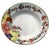 Imperial Leaf rimmed soup bowl featuring a colorful Tobacco Leaf-inspired floral pattern with large pink blossoms, yellow...