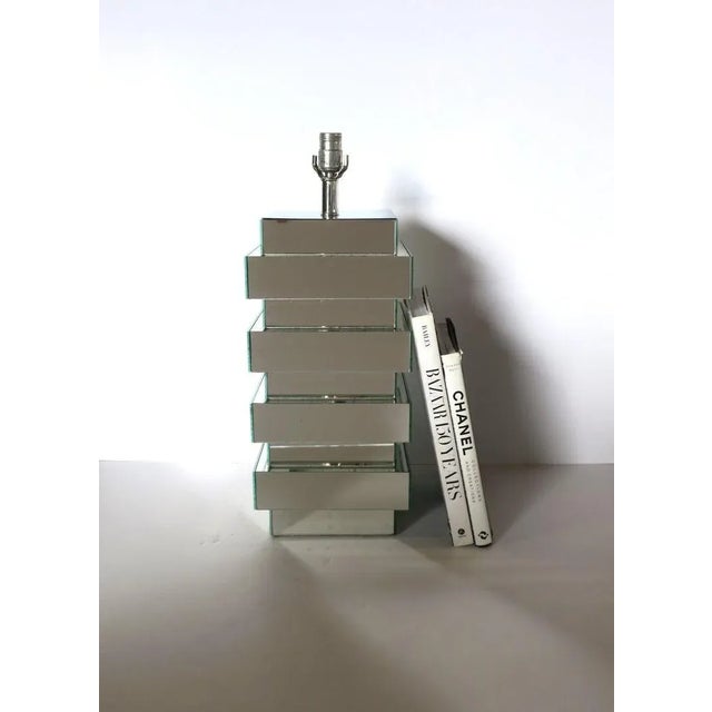 1970s 70s Modern Postmodern Mirrored Table Lamp, Circa 1970s For Sale - Image 5 of 13