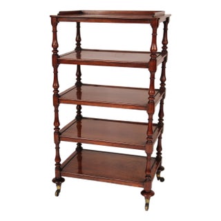 Antique English Regency Style Mahogany Etagere For Sale