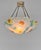 Loys Lucha French Art Deco Pendant Light 1930s - Octagonal Orange Abstract Shade For Sale - Image 6 of 18