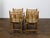 Set of Four Midcentury English Faux Bamboo Armchairs with Thin Cushions For Sale - Image 11 of 12