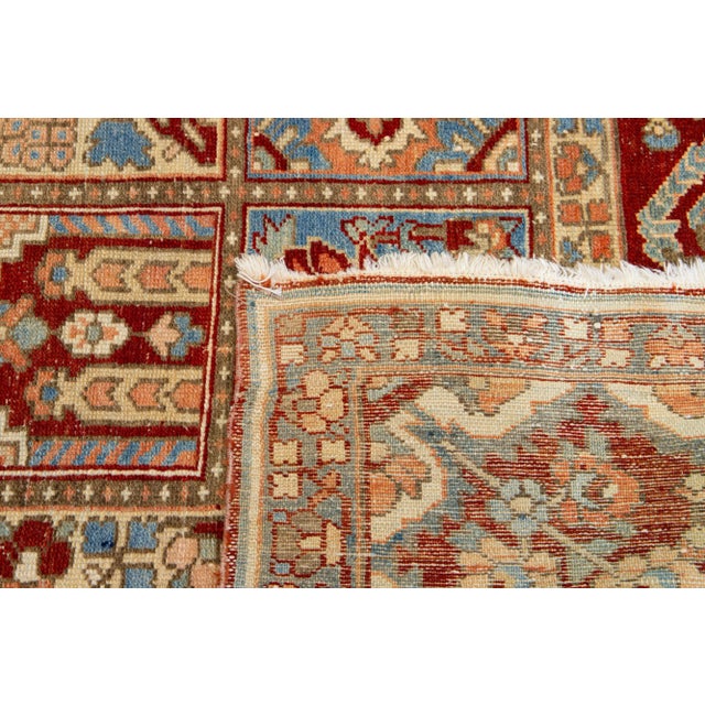 Beige Persian 1920s Bakhtiari Multicolor Wool Rug With Allover Pattern For Sale - Image 8 of 9