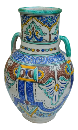 Ceramic Vase W/ Afro-Moresque Design