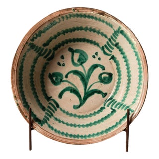 20th Century Spanish Pottery Bowl With Stand (B) For Sale