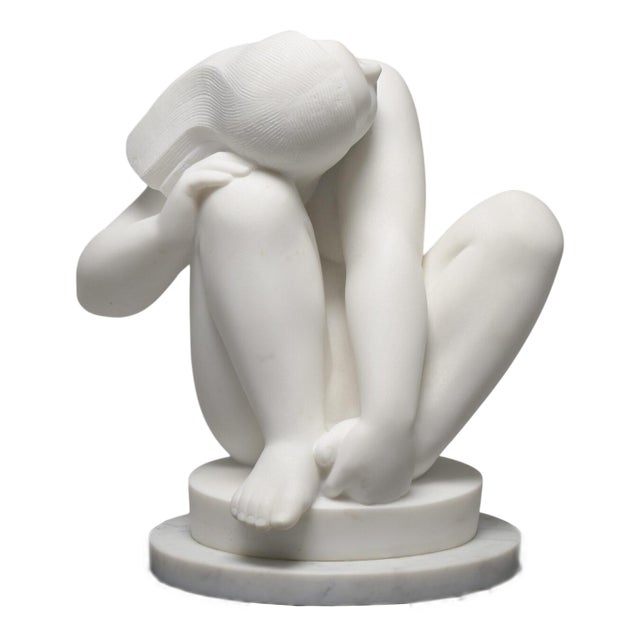 Jan Keustermans, Figurative Statue, 1990s, Carrara Marble For Sale