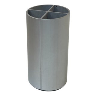 Minimalist Pencil Holder in Brushed Aluminum from Georg Jensen, 1990s For Sale