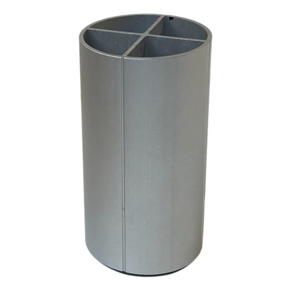 Minimalist Pencil Holder in Brushed Aluminum from Georg Jensen, 1990s For Sale