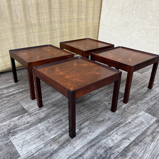 Danish Mid Century Modern Nesting Coffee Table by Arne Hovmand Olsen. Circa 1970s For Sale - Image 11 of 17