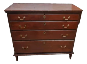 Late 18th Century New England Pine Blanket Chest With False Drawers
