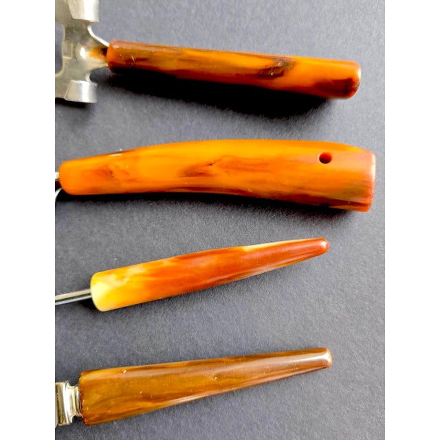 Chestnut Vintage Cocktail and Bar Tools Set, Bakelite and Stainless Steel, 7 Pieces For Sale - Image 8 of 13