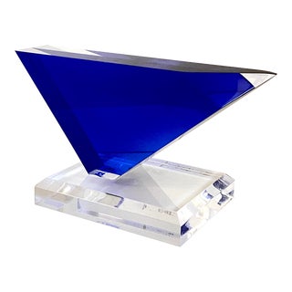 20th C. Will Grant Fused Acrylic Modernist Abstract Sculpture For Sale