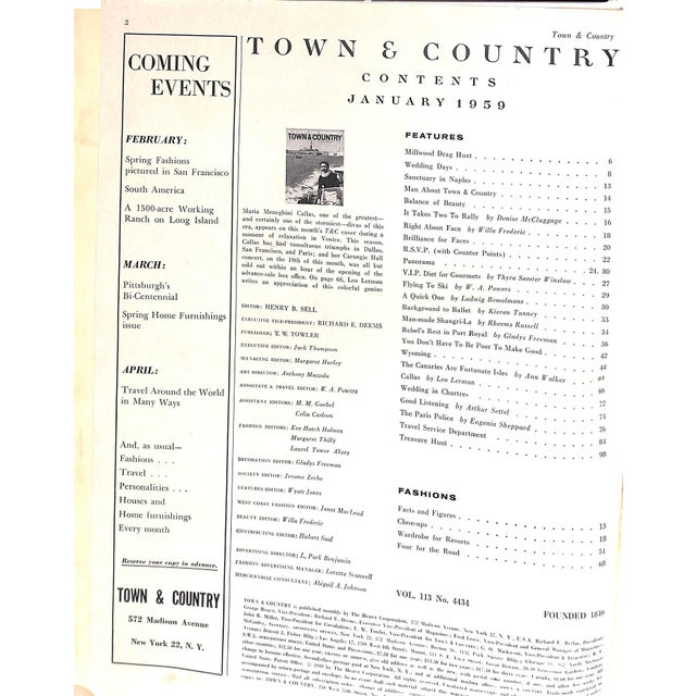 Town & Country v.i.p. Diet for Gourmets January 1959 For Sale In New York - Image 6 of 15