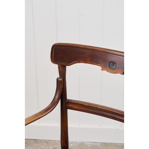 Antique Edwardian Bentwood Occasional Chair With Hand Tied Cane Seat For Sale - Image 10 of 11