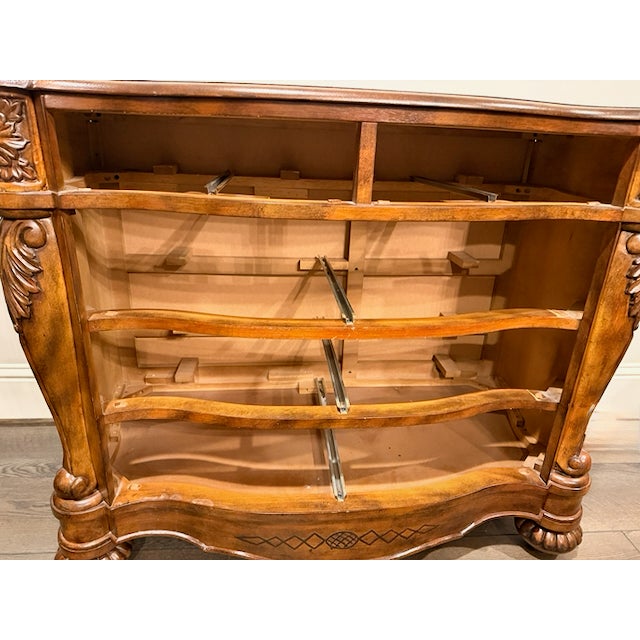 Louis Phillipe Style Serpentine-Front Bachelor Chest For Sale - Image 4 of 18