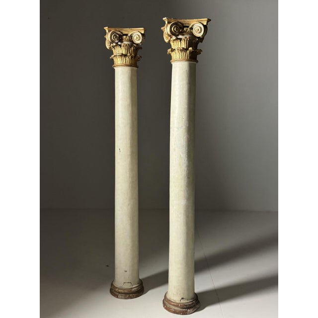 Columns with Gilded Capitals, 18th Century, Set of 2 For Sale - Image 5 of 18