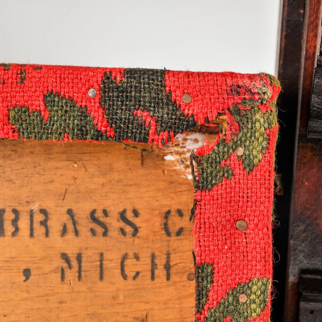 Antique Mahogany Footstool Empire Upholstered Ottoman For Sale - Image 11 of 16