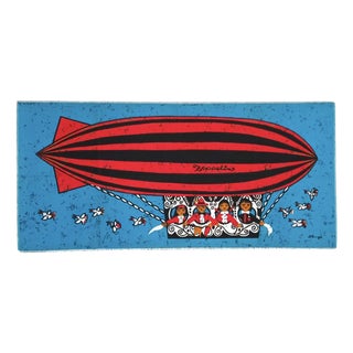 Mid-Century German Pop Art Screen Printed Wall Hanging by Traute Sänger, 1970s For Sale